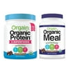Orgain - Organic Vegan, Gluten Free Plant Based Protein & Superfoods Powder - Creamy Chocolate Fudge (1.12 LB) + Meal Replacement Powder - Creamy Chocolate Fudge (2.01 LB)