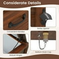 thumbnail image 6 of Demifill Wooden Patio Cooler with 3 Handles and Bottle Opener, Camping Cooler for Outdoor as Garden, Backyard, Porch, Brown, 6 of 11