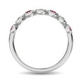 thumbnail image 4 of Diamond 1/5 Ct.Tw. Alternate Ruby Stackable Ring in 14K White Gold, 4 of 4