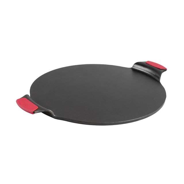 Pizza Pan Lodge de hierro fundido de 38 cm con empuñaduras de silicona