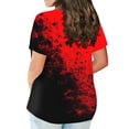 thumbnail image 4 of EGNMCR Hauts Grande Taille pour Femmes Décontractés à Imprimé Manches Courtes Col Rond Hauts Amples T-Shirt Blouse, 4 of 6