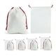 thumbnail image 2 of RubySub-bolsa de regalo personalizada de terciopelo cristalino con cordón de saco de Papá Noel en blanco con sublimación al por mayor, 2 of 3