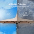 thumbnail image 2 of Bestco 9 ft Wide Patio Umbrella with Crank Handle, Adjustable Angle and 8'6" Steel Pole, Beige, 2 of 12