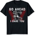 thumbnail image 2 of 100% Cotton Go Ahead I Dare You Baseball Pitcher T-Shirt, 2 of 5