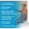 thumbnail image 3 of Carex Compact Round Shower Stool, Height Adjustable, Tool-Free Assembly, 250 lb Weight Capacity, 3 of 18