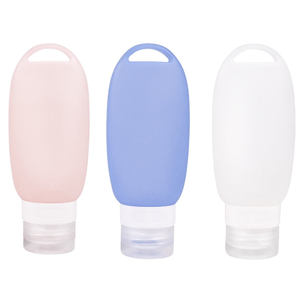 Leak Proof Refillable Bottles 90 ml Travel Squeeze Bottles, Toiletries