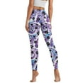 thumbnail image 2 of Renewold Paw Tie-dye Violet Blue Yoga Pants for Women with Pockets Full Length Workout Leggings High Waist Tummy Control Lounge Pants Activewear Fashion Womens Leggings, XS, 2 of 8
