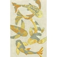 thumbnail image 2 of Zarris, Chariklia 17x24 Black Ornate Wood Framed with Double Matting Museum Art Print Titled - Golden Koi II, 2 of 4