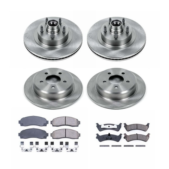 Ultimate Brakes Front and Rear Ceramic Brake Pad and Rotor Kit with Hardware WM81127