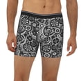 thumbnail image 2 of Men'S Boxer Briefs, Traditional Gear Pattern Soft And Breathable Mens Underwear Boxer Briefs With Widen Waist, 2 of 2