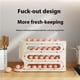 thumbnail image 4 of Organizador de huevos for nevera con ruedas automáticas de 4 niveles, almacenamiento de 30 huevos for gabinete de cocina y refrigerador, 2 uds., 4 of 7