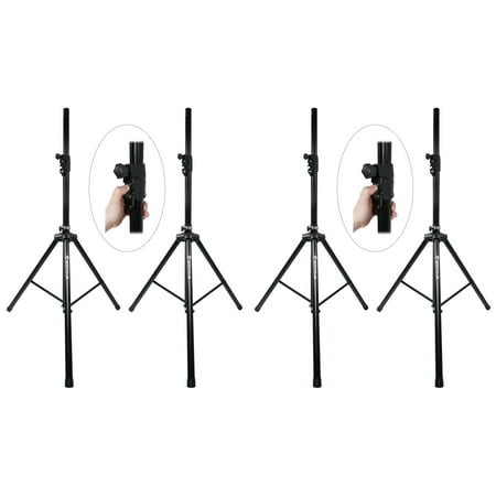 Image of 4) Rockville RVSS4A Hydraulic Air Powered Tripod DJ/Pro Speaker Stands Auto-Lift