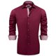 thumbnail image 3 of Camisa de vestir Alimens & Gentle de manga larga sin arrugas, color rojo vino, 3 of 8