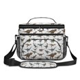 thumbnail image 2 of Dinosaur and Text White Pattern Insulated Lunch Box for Women Men, Medium Leakproof Cooler Bag with Adjustable Strap, 10"x6.7"x8", 2 of 6