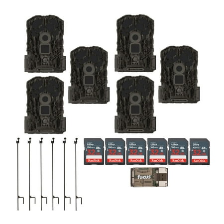 Stealth Cam Browtine 14MP Camera (6-Pack) with Camera Holder Posts Bundle