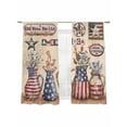 thumbnail image 2 of Sheer Curtain Panels Patriotic Star Flowers Rod Pocket Voile Window Curtains God Bless The USA Window Treatments Ligh Filtering Privacy Curtain Drapes for Bedroom Living Room 2 Panel Set 63 Inch, 2 of 9