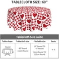 thumbnail image 4 of Nappe de la Saint-Valentin 60 Pouces Ronde Rouge Cœurs d'Amour Carreaux Buffalo Cercle Nappe Romantique Décorative Housse de Table Résistante aux Plis pour Cuisine Salle à Manger Cadeau de Mariage, 4 of 5