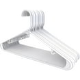 thumbnail image 6 of Plastic Hangers 20 Pack - Space Saving Clothes Hanger - Durable & Strong Closet Organizers and Storage with Built-in Strap Hooks  (White), 6 of 9