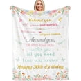 thumbnail image 1 of LHSHID Happy 30th Birthday Gifts Throw Blanket for Her 30th Birthday Blanket Gift for Daughter Mom Turning 30 Best Birthday Gift Ideas for Wife Female Friends 60"x80", 1 of 9