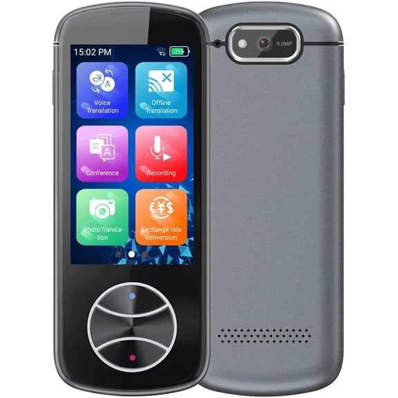Multi-language two-way real-time offline recording and photo translation portable translation pen - gray
