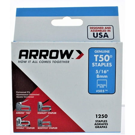 

Fastener 505 5 Pack 5/16in. T50 Heavy Duty Staples 1 250 Staples Per Pack