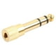 thumbnail image 1 of 3,5 mm a 6,35 mm Auriculares estéreo Auriculares 1/4 "Conector de sonido Adaptador Enchufe dorado, 1 of 5