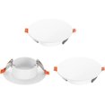 thumbnail image 1 of 5.3-Inch Spring Mount Ceiling Cover Plates, Recessed Light Trim Wall, Downlight Hole Cap Decorative Panel with Buckle Fit 3.4-4.9inch Round Hole Ceiling Openings, White 3 Pack, 1 of 6