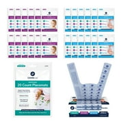 Linnielou LL12EC Disposable 3-in-1 Changing Kit 12 Pack, LL12EF Disposable 3-in-1 Feeding Kit 12 Pack, LL20PM Disposable Placemats 20 Count & LL250 Disposable Diaper Sacks 250 Count