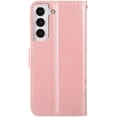 thumbnail image 2 of Compatible with Samsung Galaxy S22 Case Glitter with Card Holder Flip Wallet Phone Case for Women Crystal Butterfly Shockproof Protective Case for Samsung Galaxy S22,Rose Gold GY, 2 of 12