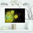 thumbnail image 1 of Golden Flowers Greeting Card - Floral Art Canvas Print, 1 of 3