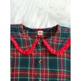 thumbnail image 5 of Franhais Kids Girls Dress Plaid Doll Collar Buttons Long Sleeve Dress Fall Fashion Casual Princess Dress, 5 of 10