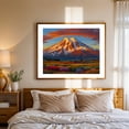 thumbnail image 4 of Crimson Clouds over the Valley - India Illustration Mountain Sunset Landscape Autumn Scenic Nature Flowers Unframed Wall Art Print 30 x 40 inches, 4 of 6