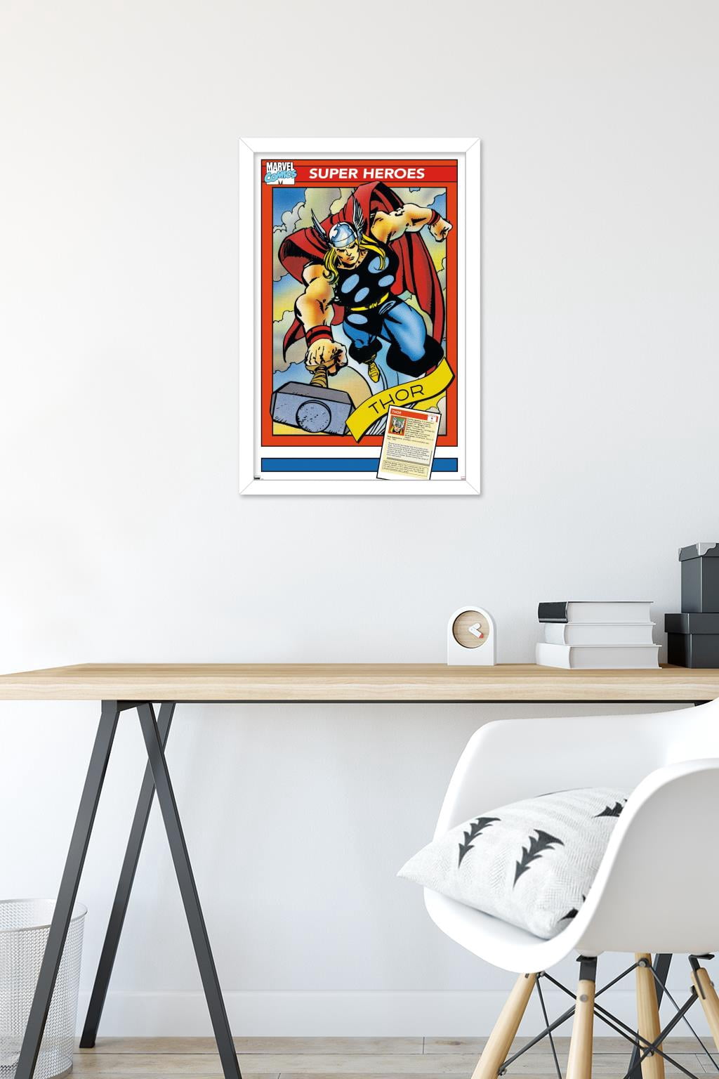 Marvel Trading Cards - Thor Wall Poster, 14.725" x 22.375" Framed