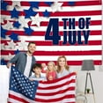 thumbnail image 5 of Independence Day Extra-Large Hanging Flag Backdrop, 59 x 35 In. 100D Polyester, Multicolor Patriotic Banner with Corner Grommets for Indoor-Outdoor Party Decor, Photo Booth & Wall Display, 5 of 5