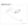 thumbnail image 3 of Kingston Brass GDR814182 Silver Sage 18" x 1-1/4" O.D. Brass ADA Grab Bar, Polished Brass, 3 of 4