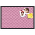 thumbnail image 2 of PinPix 30x20 Custom Cork Bulletin Board Quatrefoil Pink Poster Board Has a Fabric Style Canvas Finish, Framed in Quatrefoil Pink, by ArtToFrames (PinPix-283), 2 of 6