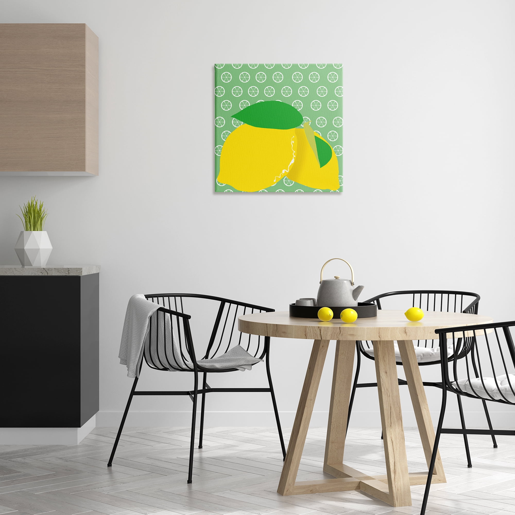 Stupell Industries Bright Lemon Fruit Food & Beverage Painting Wrapped Canvas Art Print Wall Art, 24 x 24