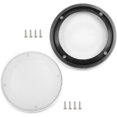 thumbnail image 4 of HUGFEGWE 2 Pcs 5" Speaker Grill Cover Mesh Decorative Circle Woofer Guard Protector Cover Audio Accessories White with 8 Screws CJB91-112119, 4 of 8