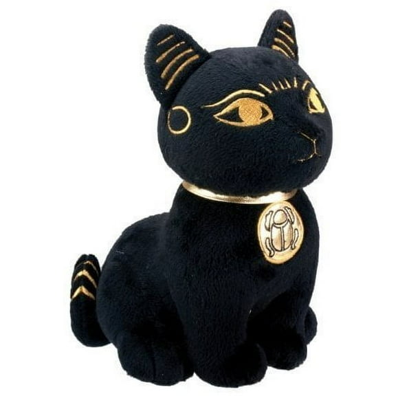 Ancient Egyptian Black and Gold Bastet Cat Stuffed Animal Plush