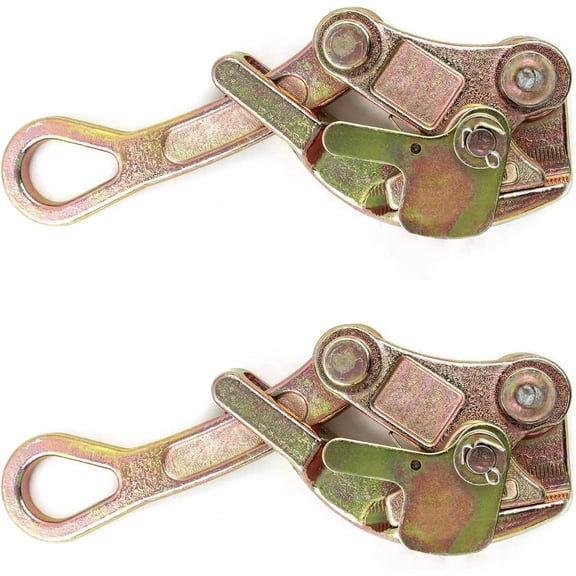 2 Pack 2 T Cable Grip Wire Grip Steel Rope Jaw Puller for Wire Rope, Pulling 4408 Lbs