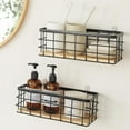 thumbnail image 2 of [Big Save!]Wrought iron Storage basket Rustic Storage Wire Baskets Storage Bin for Desktop Home Office Kitchen Bathroom, 2 of 6