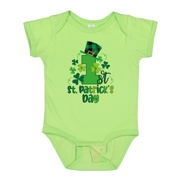 Inktastic Babys 1st St Patricks Day Irish Shamrock Boys or Girls Baby Bodysuit