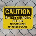 thumbnail image 5 of (2 Pack) Battery Charging Station No Smoking Or Open Flames OSHA Caution Sign 24 Inch X 18 Inch Indoor / Outdoor Rust-Free Aluminum Metal Signs for Workplace, Workshop, and Construction Site, 5 of 8