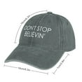 thumbnail image 2 of Don’t Stop Believin’ Santa Gray Hat Adjustable Funny Fashion Unisex Baseball Cap For Men Women, 2 of 7