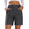 thumbnail image 3 of UKHCCC Outdoor Cargo Shorts for Women Multi-Pocket High Waist Button Fly Travel Golf Casual S-2XL, 3 of 7