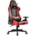 thumbnail image 1 of GTRACING Gaming Chaise de Course Bureau Ordinateur Chaise PU Cuir Ergonomique Dossier et Siège Hauteur Réglable Inclinable Pivotant Rocker avec Appui-Tête et Oreiller Lombaire E-Sports Chaise Rouge, 1 of 1