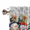 thumbnail image 5 of Christmas Hat Kitchen Curtains and Valances Set, Snowman Scarf Snowflake Rod Pocket Window Valance 18 Inch Window Curtain Panels for Living Room Bedroom Laundry, 27.5x24in, 3 Pieces, 5 of 7