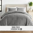 thumbnail image 3 of Textured Waffle Comforter Set in Gray for Twin/Twin XL Size Bedding by Comfort Canopy, 3 of 9