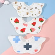 2/3pcs Baby Feeding Bibs 6 Layers Cotton Petal Infants Saliva Towel Summer Newborn Toddler Soft Burp Cloth Kid Bib 360 Degree 3pcs