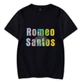 thumbnail image 2 of Romeo Santos Singer Merch Letter T-shirt Women Men Casual Short Sleeve Tee, 2 of 4